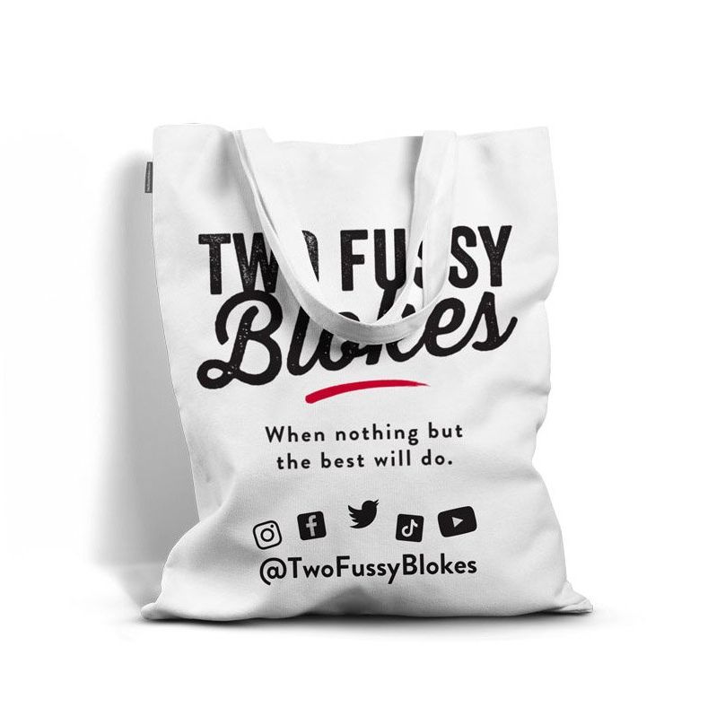 two fussy blokes shopping bag